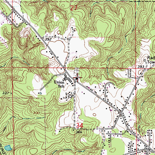 Topographic Map of Bethel Baptist Church, AL