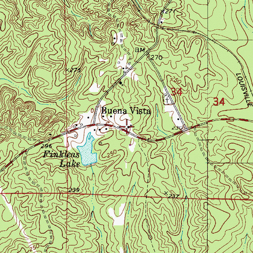 Topographic Map of Concord Baptist Church, AL