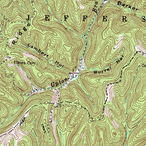 Topographic Map of Lambert Hollow, WV