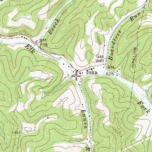 Topographic Map of Laura Run, WV