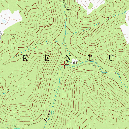 Topographic Map of Laurel Branch, WV