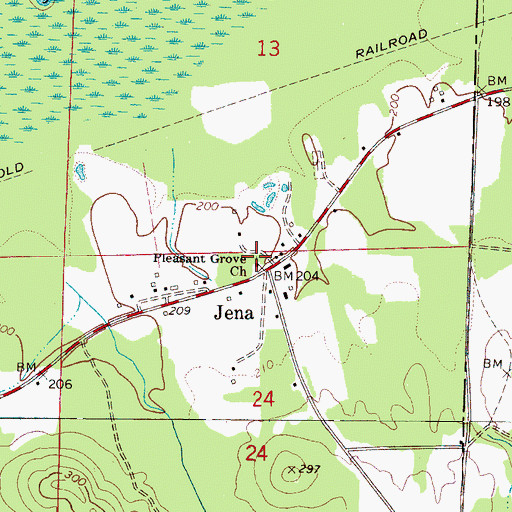 Topographic Map of Pleasant Grove Cemetery, AL