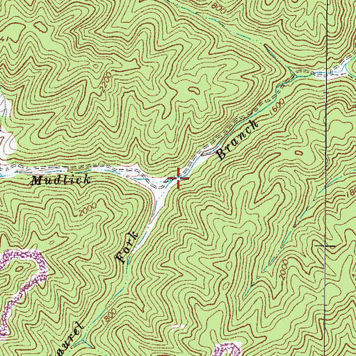 Topographic Map of Laurel Fork, WV