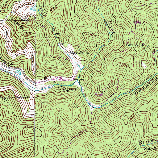 Topographic Map of Laurel Fork, WV