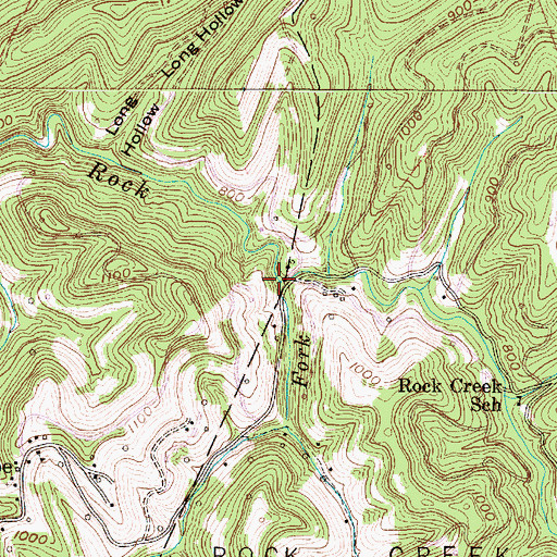 Topographic Map of Laurel Fork, WV
