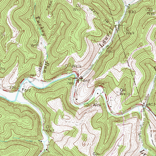 Topographic Map of Laurel Fork, WV