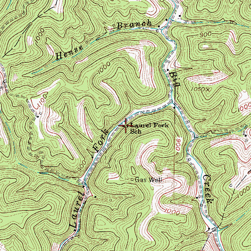 Topographic Map of Laurel Fork School (historical), WV