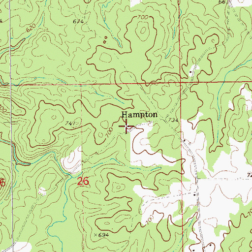 Topographic Map of Mount Zion Baptist Church, AL
