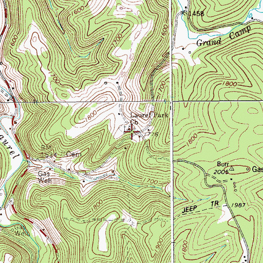 Topographic Map of Laurel Park Church, WV