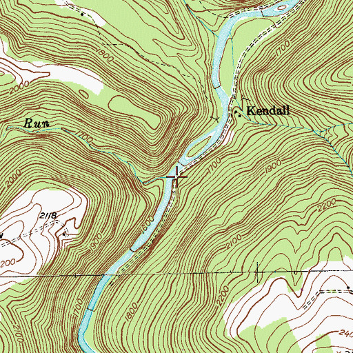 Topographic Map of Laurel Run, WV