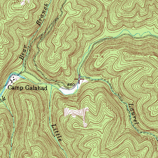 Topographic Map of Laurel Run, WV