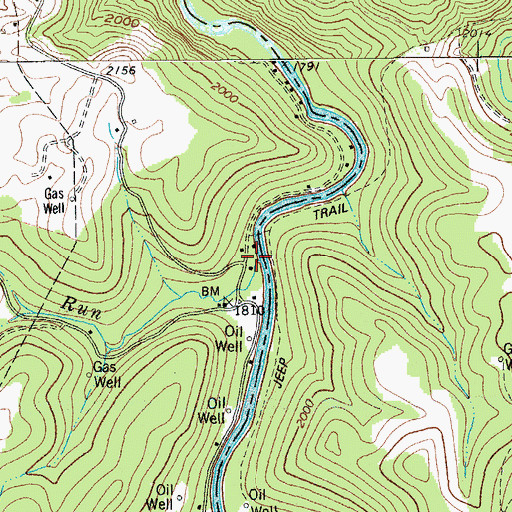 Topographic Map of Laurel Run, WV