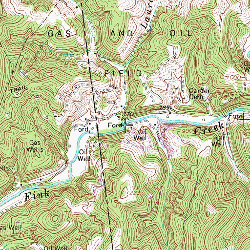 Topographic Map of Laurel Run, WV