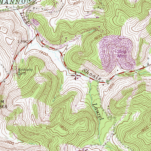 Topographic Map of Laurel Run, WV