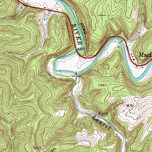 Topographic Map of Laurel Run, WV