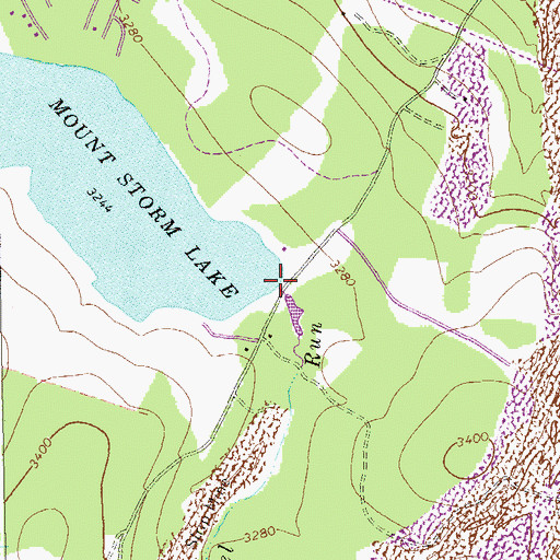 Topographic Map of Laurel Run, WV