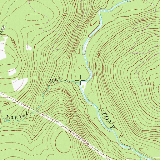 Topographic Map of Laurel Run, WV