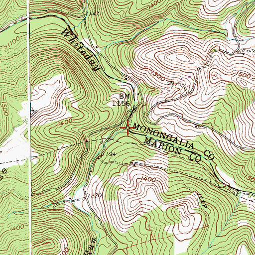 Topographic Map of Laurel Run, WV