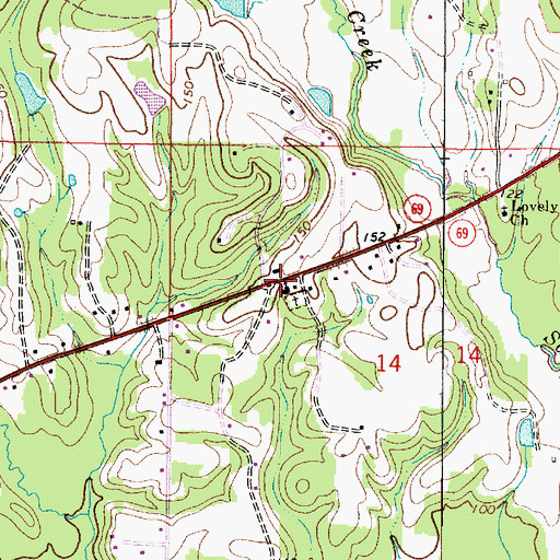 Topographic Map of Providence Baptist Church, AL