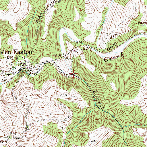 Topographic Map of Laurel Run, WV
