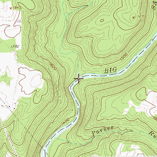 Topographic Map of Laurel Run, WV