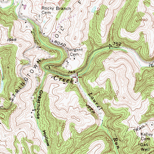 Topographic Map of Laurel Run, WV