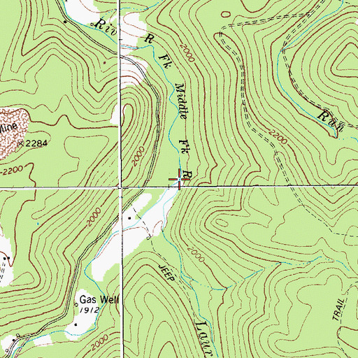 Topographic Map of Laurel Run, WV