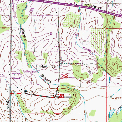 Topographic Map of Lighthouse Baptist Church, AL