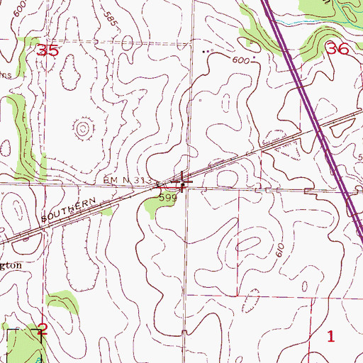 Topographic Map of Nazaren Primeith Church, AL