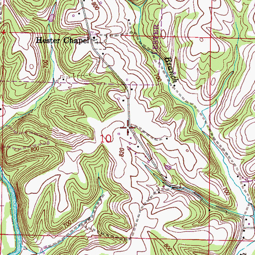 Topographic Map of Rockford School (historical), AL