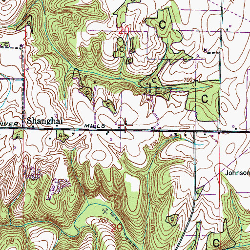Topographic Map of Shanghai Baptist Church, AL