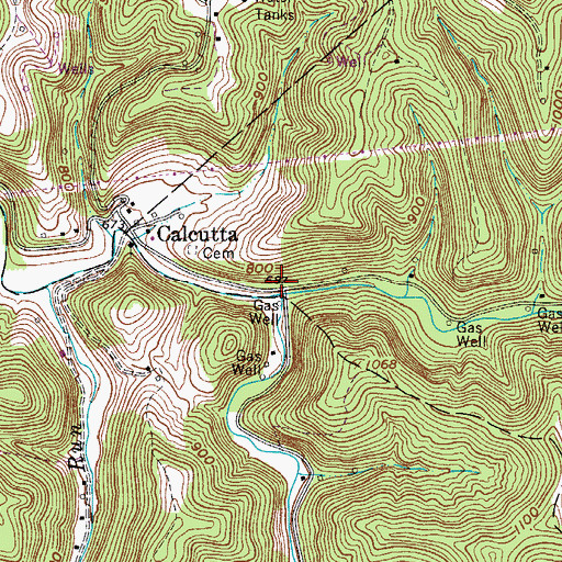 Topographic Map of Left Fork French Creek, WV