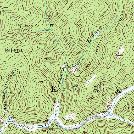 Topographic Map of Left Fork Neely Branch, WV