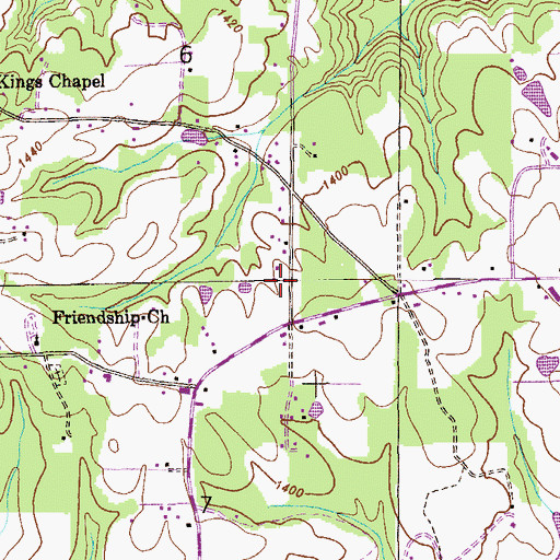 Topographic Map of Sublet School (historical), AL