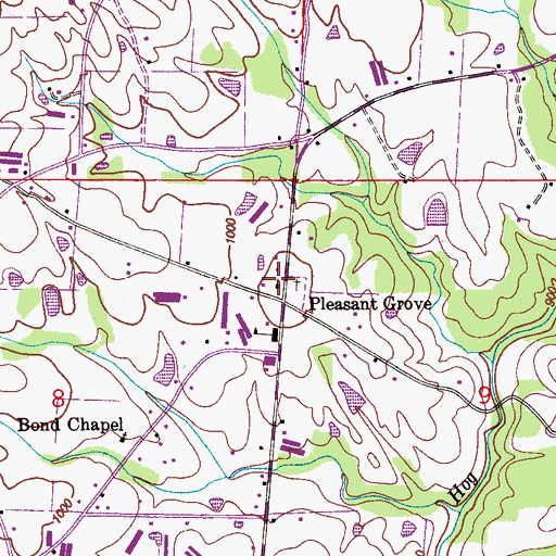 Topographic Map of Pleasant Grove Missionary Baptist Church, AL