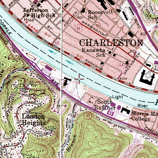 Topographic Map of Lick Branch, WV