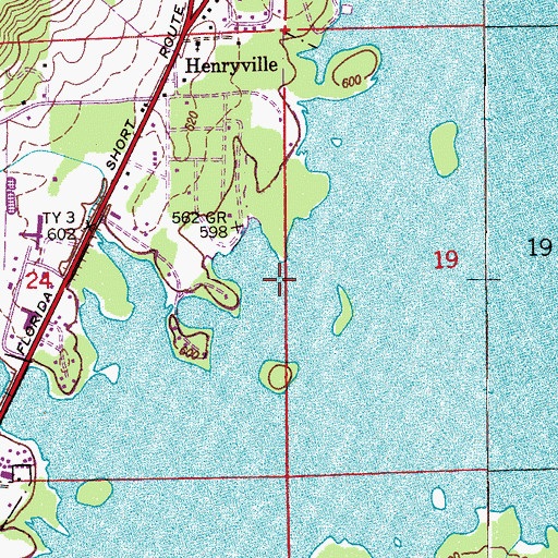 Topographic Map of Yogi Bears Jellystone Park, AL