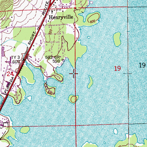 Topographic Map of Yogi Bears Jellystone Park, AL