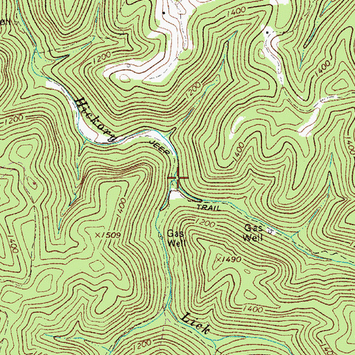 Topographic Map of Lick Run, WV