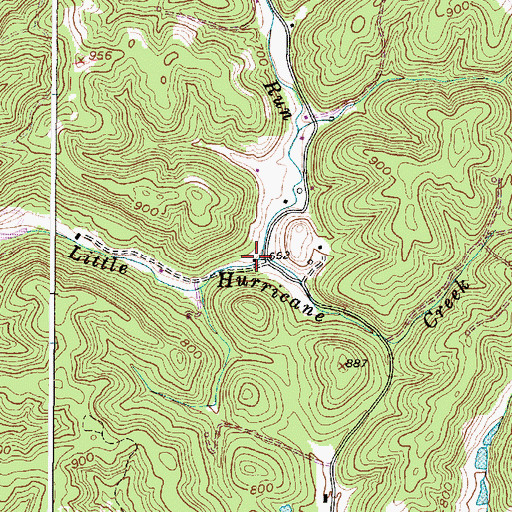 Topographic Map of Lick Run, WV