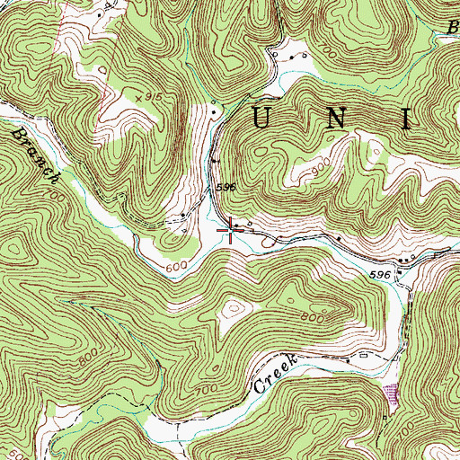 Topographic Map of Limekiln Branch, WV