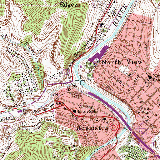 Topographic Map of Limestone Run, WV