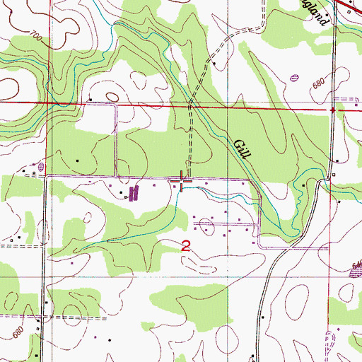 Topographic Map of Barnetts Chapel Church, AL