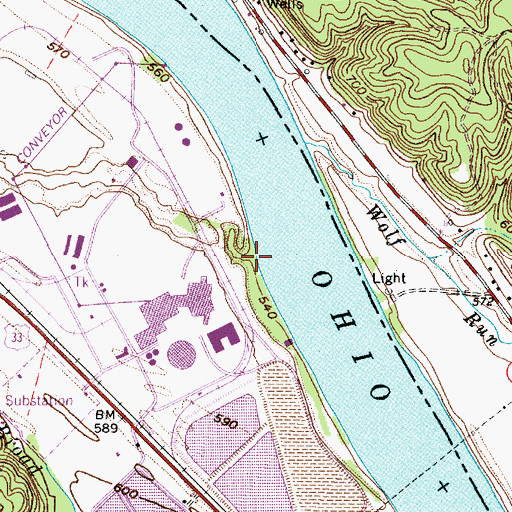 Topographic Map of Little Broad Run, WV