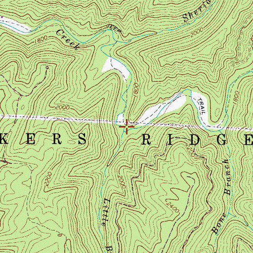Topographic Map of Little Buzzard Branch, WV