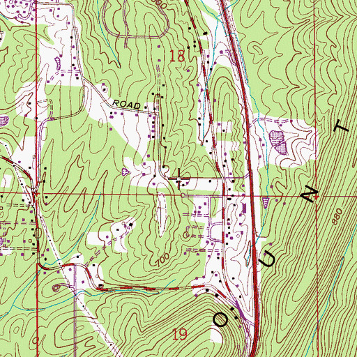 Topographic Map of Sharon Baptist Church, AL