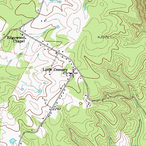 Topographic Map of Little Country Church, WV