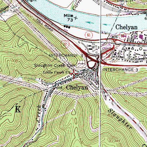 Topographic Map of Little Creek Church, WV