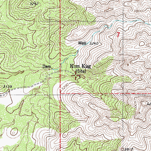 Topographic Map of Kom Kug Windmill, AZ
