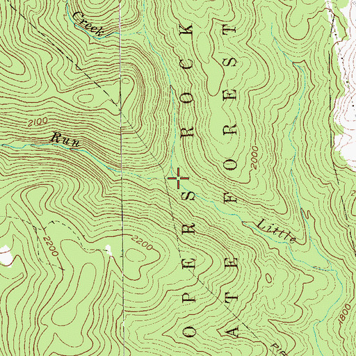 Topographic Map of Little Laurel Creek, WV